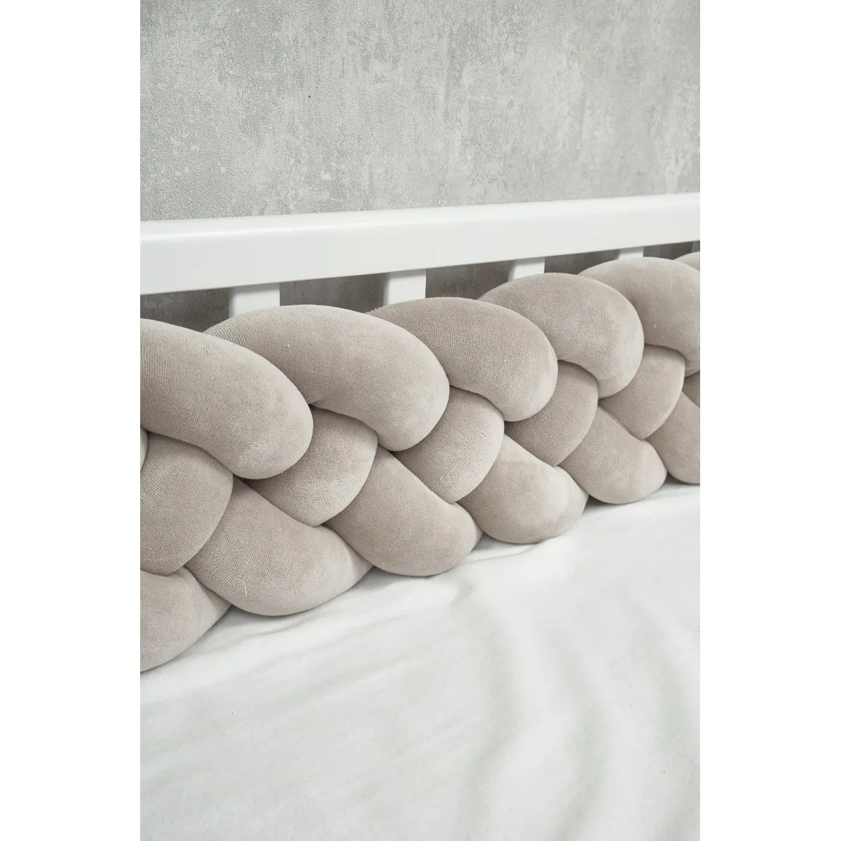 Бампер - косичка Twins 4-х прядна 240 см 2020-K4-240-010, grey